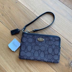 NWT Coach Black Wristlet